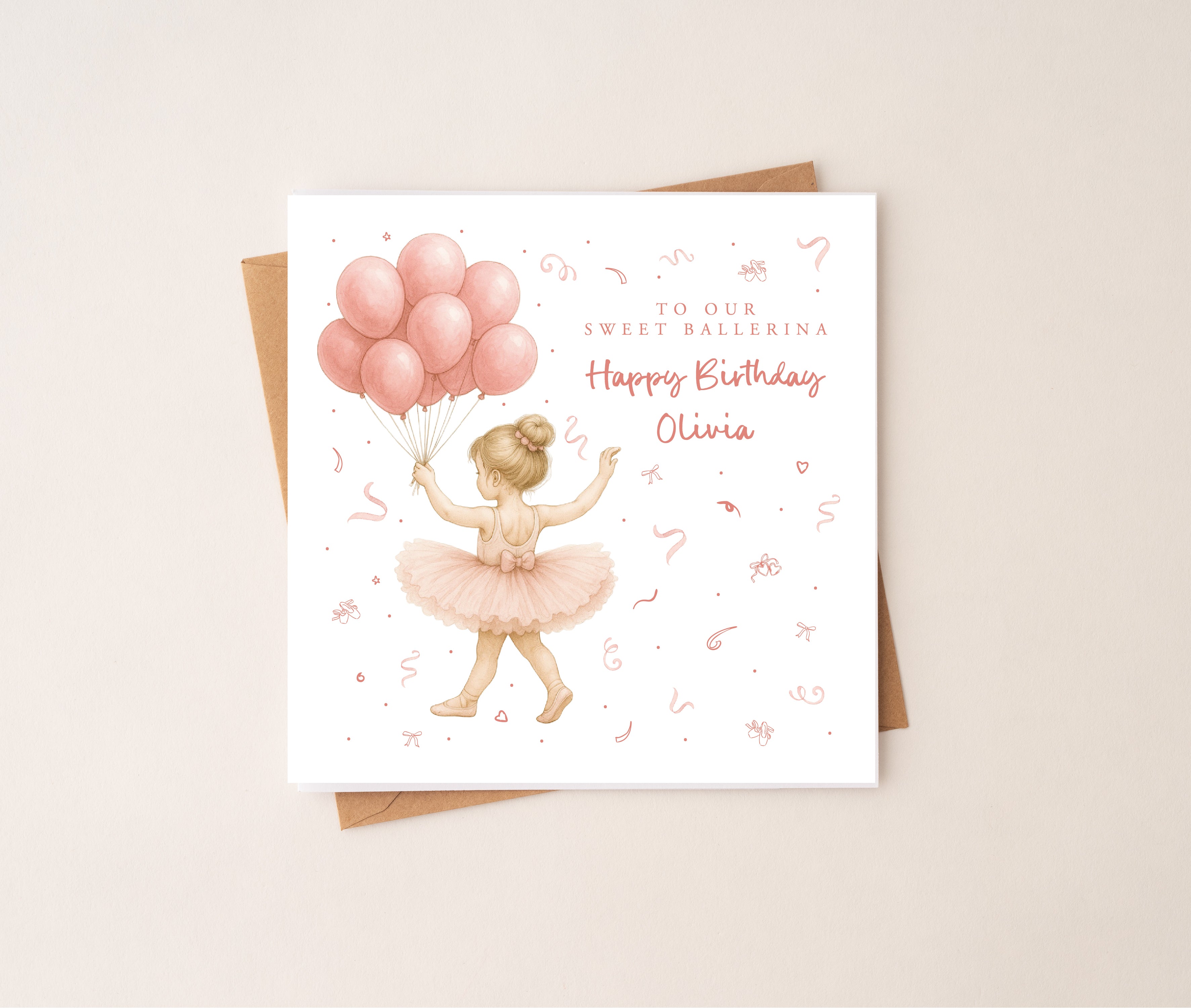 Personalised Ballet Themed Birthday Card