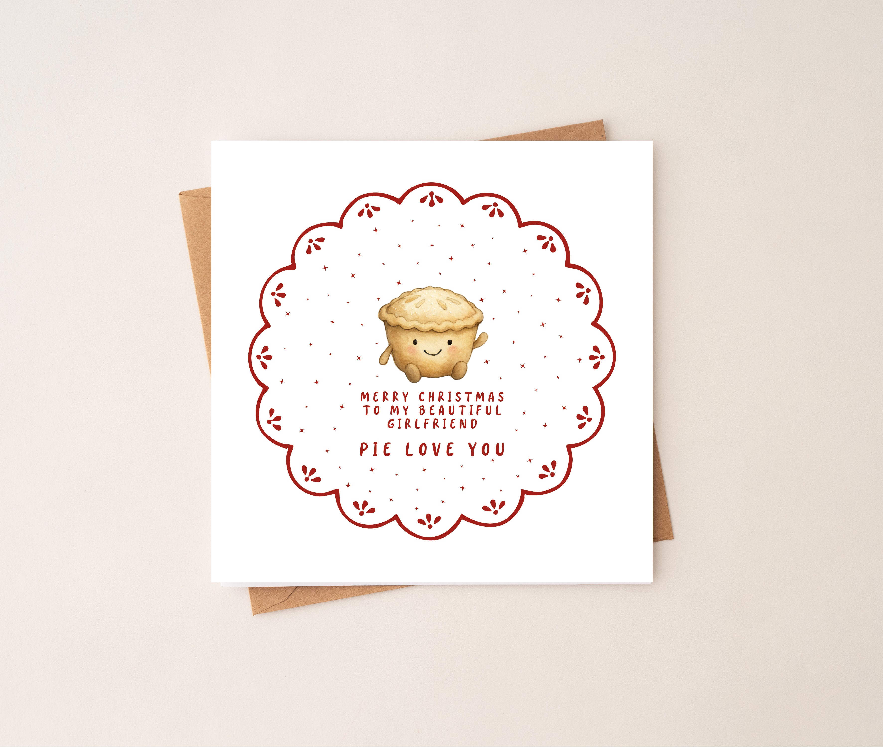 Personalised Mince Pie Christmas Card