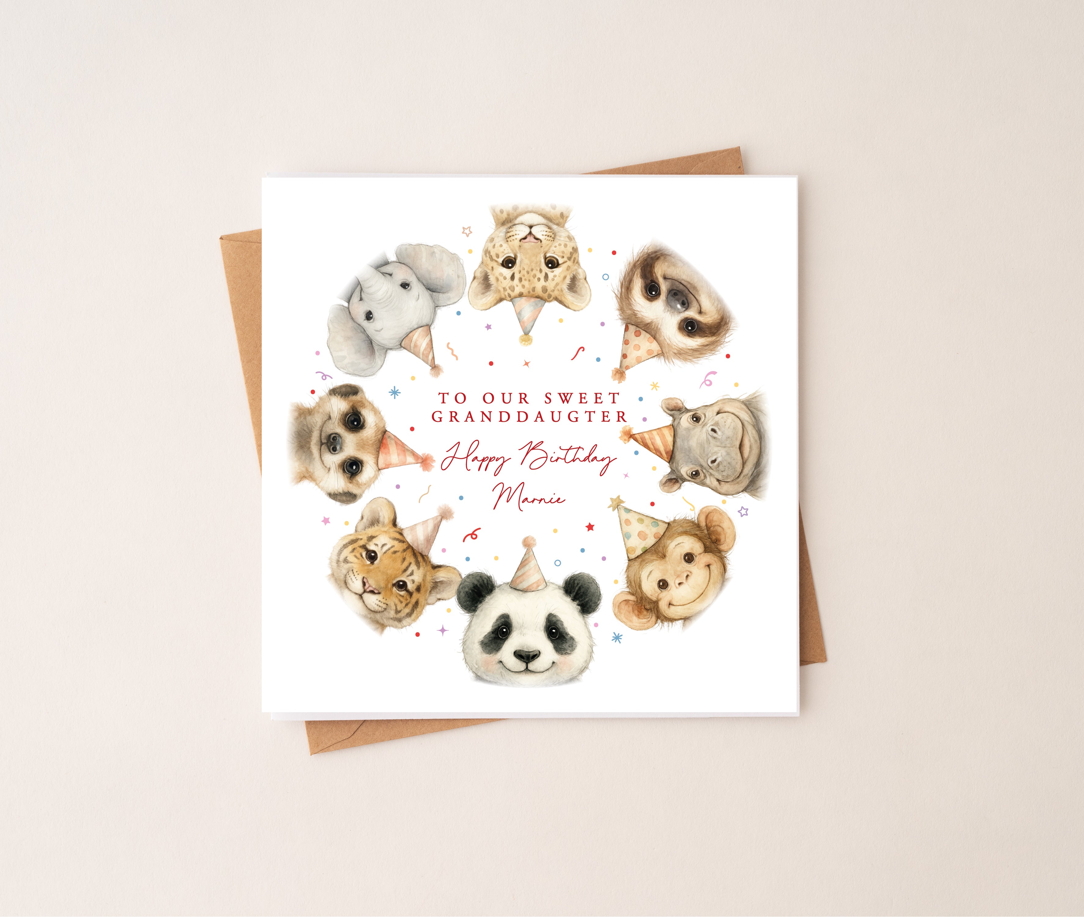 Personalised Party Animal Birthday Card | Jungle Animals